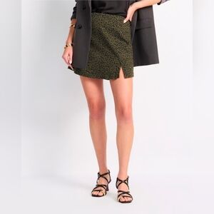 Dizzy Lizzy Faux Suede Mini Skort - Olive - Size XL (NWT)